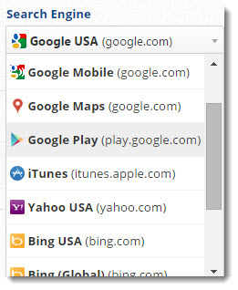 iTunes and Google Play store rank tracking