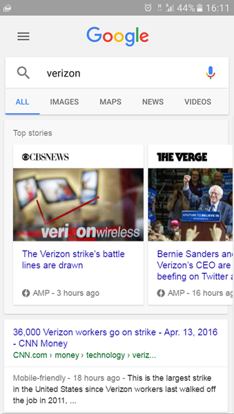 AMP in News Results 