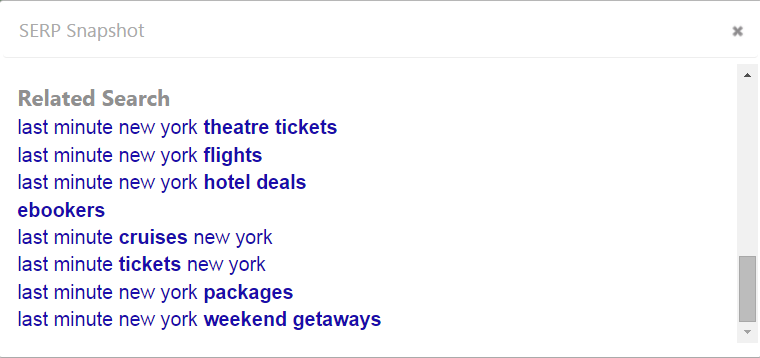 View Google Related Search keywords