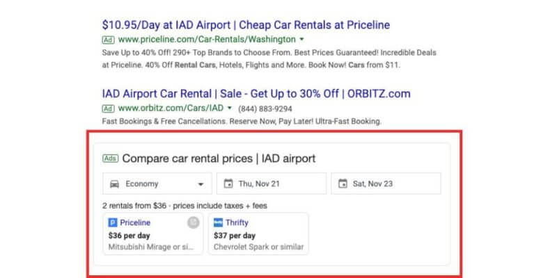 Car Rental Compare Ad