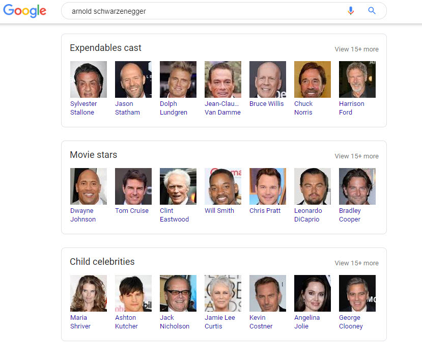 Schwarzenegger Related Search Boxes 