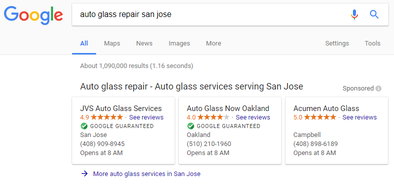 Auto Glass Repair - Local Service Ads 