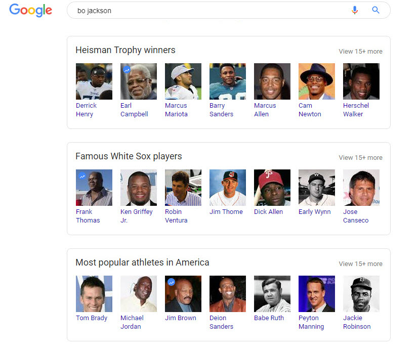 Bo Jackson Related Search Boxes 