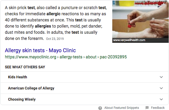 Multi-Perspective Featured Snippet