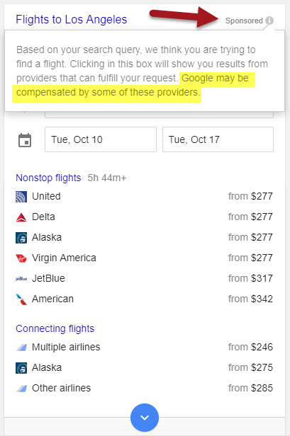 Google Flights Compensation 