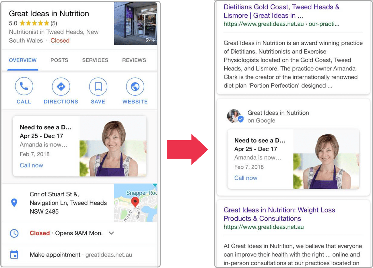 Organic Google Posts