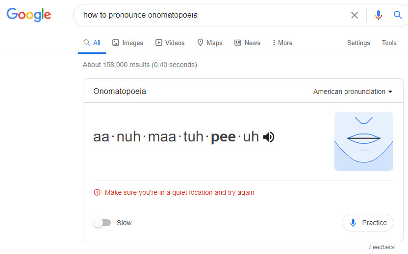 Google Pronunciation Box 