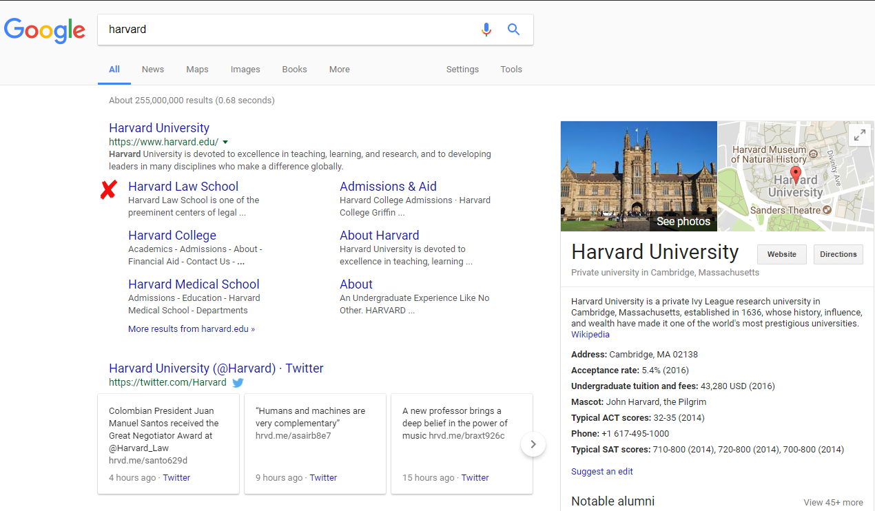 Harvard No Search Box 