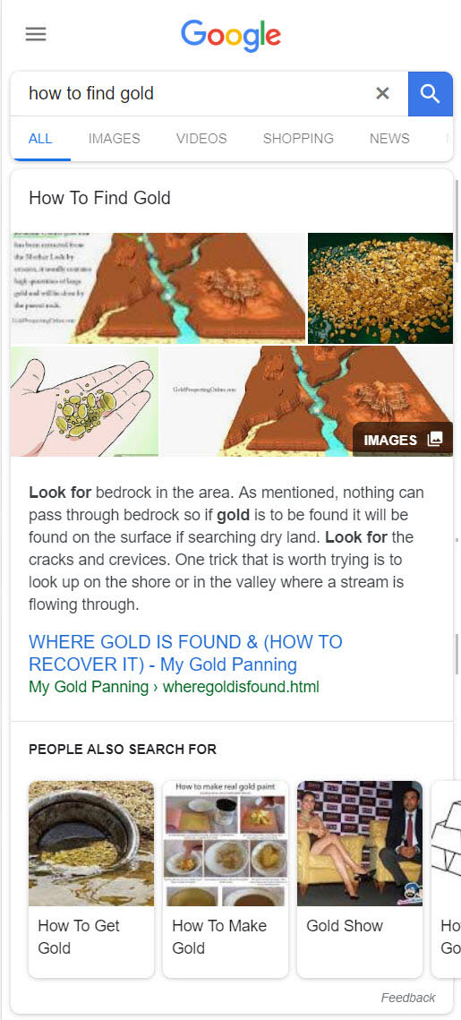 How to Find Gold Featured Snippet 
