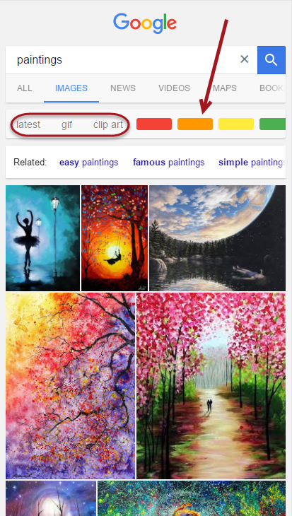 New Image Search Filters 