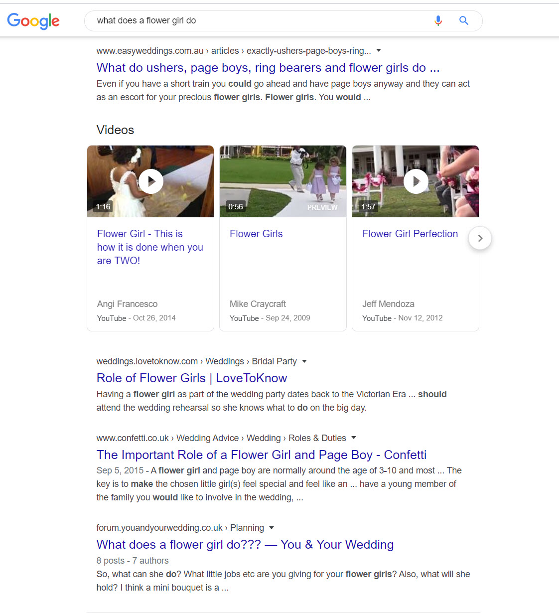 Unaligned Video Carousel on SERP 