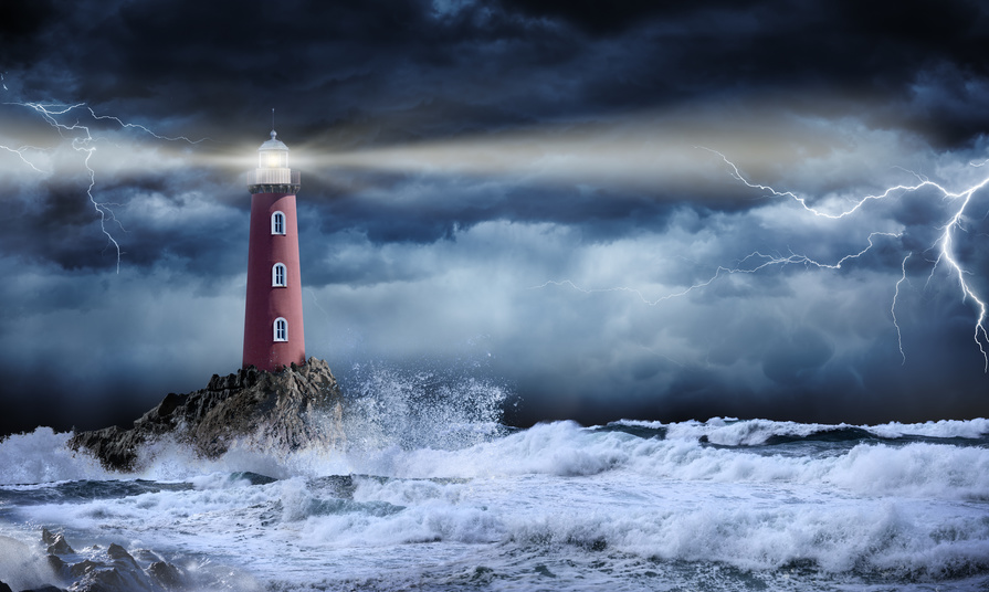 Lighthouse Storm 