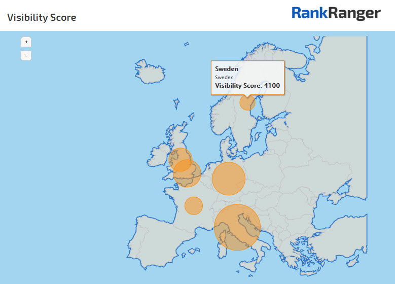 Per Location Organic Visibility 