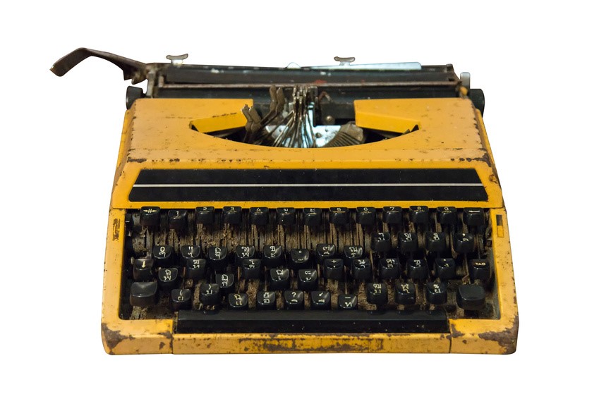 Old Yellow Typewriter 