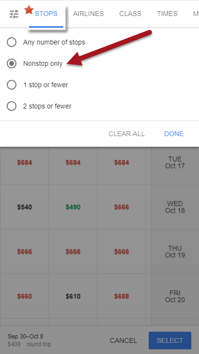 Flight Box Stops Filter 