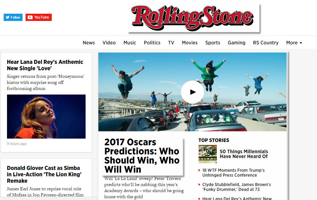 Rolling Stone Lead Story 