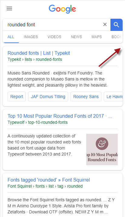 Rounded Mobile Results 