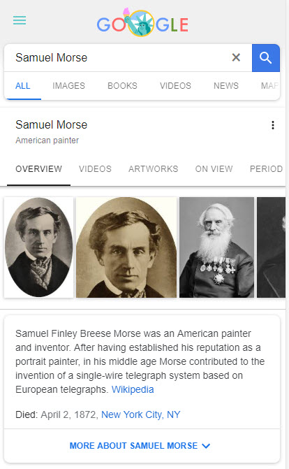 Morse Mobile Knowledge Panel