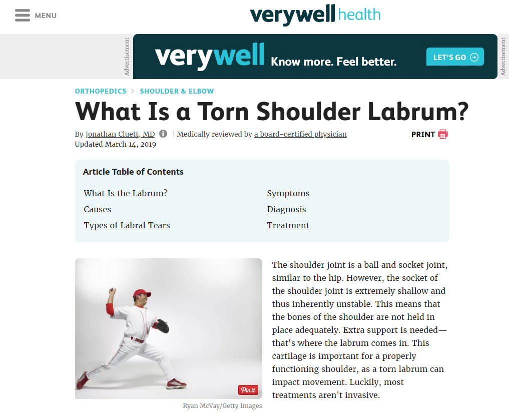 Shoulder Injury Content 