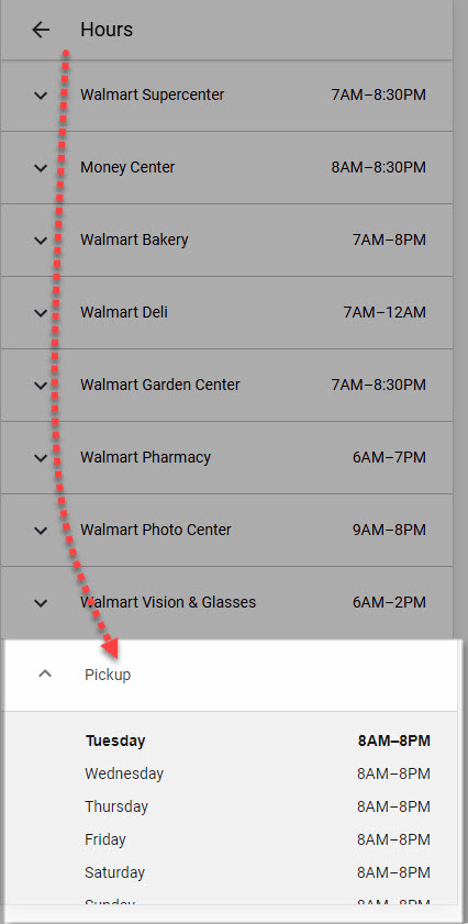 Pickup Hours in Local Panel 