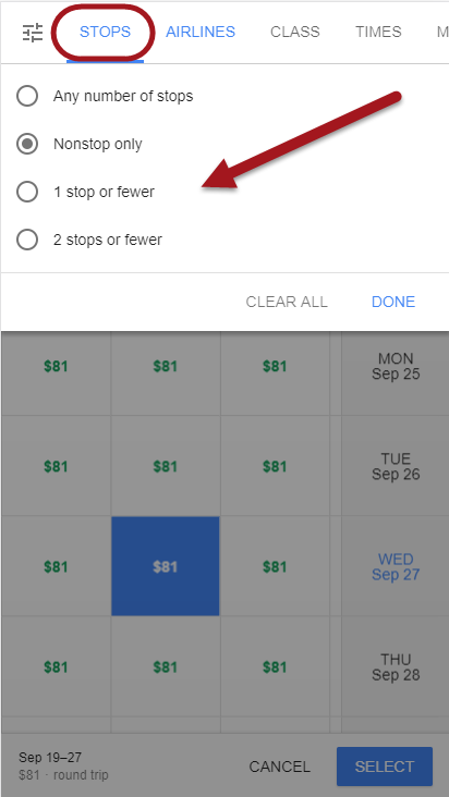 Stops Flight Box Filter 