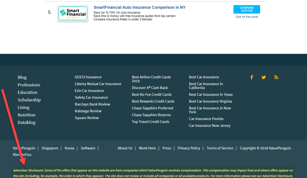 Value Penguin Ad Disclosure 