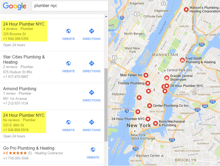 Google Local Finder example