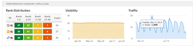 rank and traffic performance report