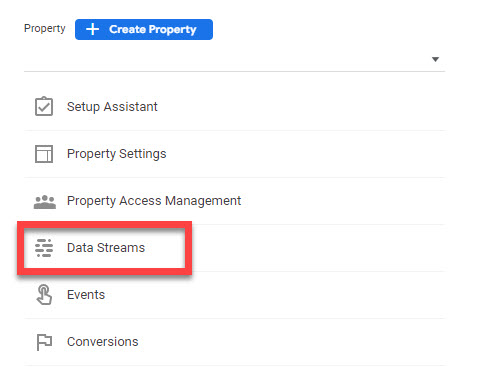Data Stream button in the Admin page