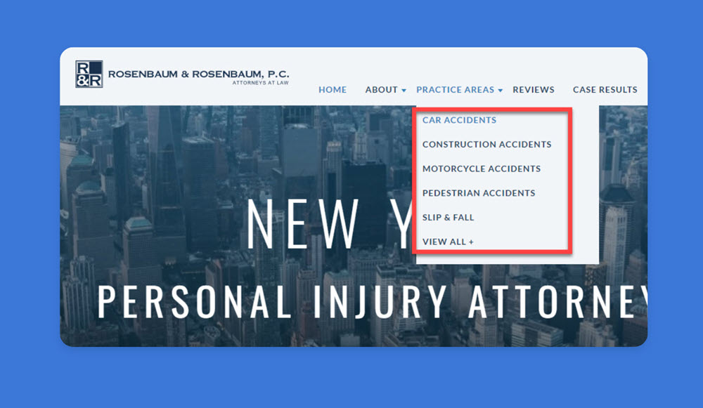 New York injury lawyer home page