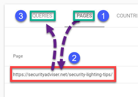 How to find queries in Google Search Console