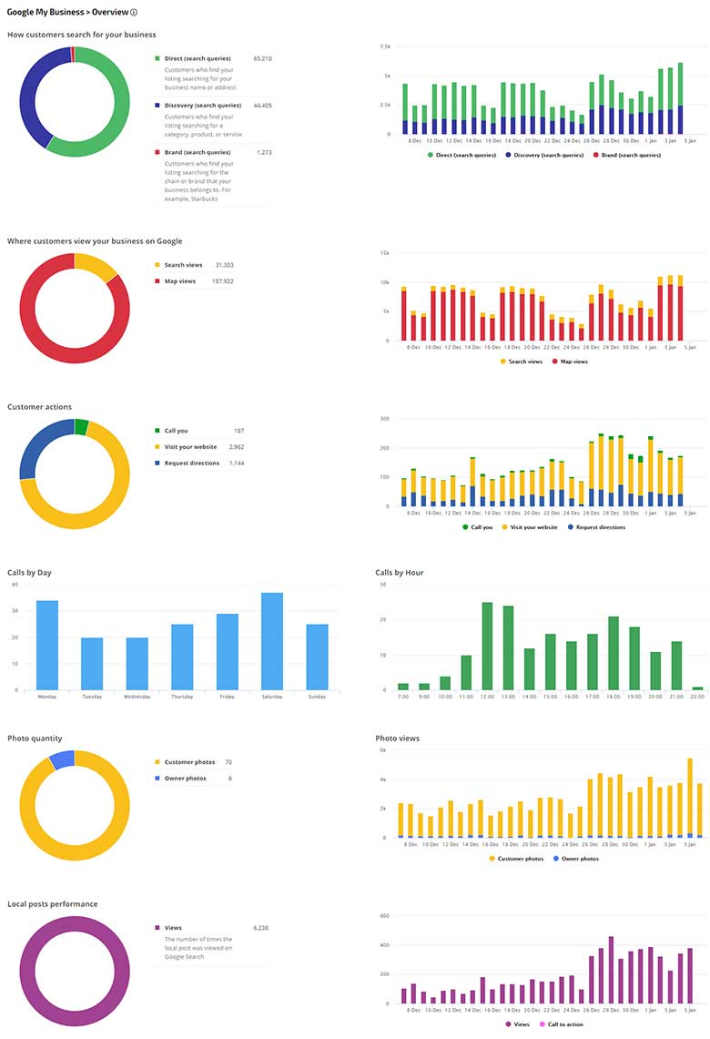 Informes de Rank Ranger en Google My Business