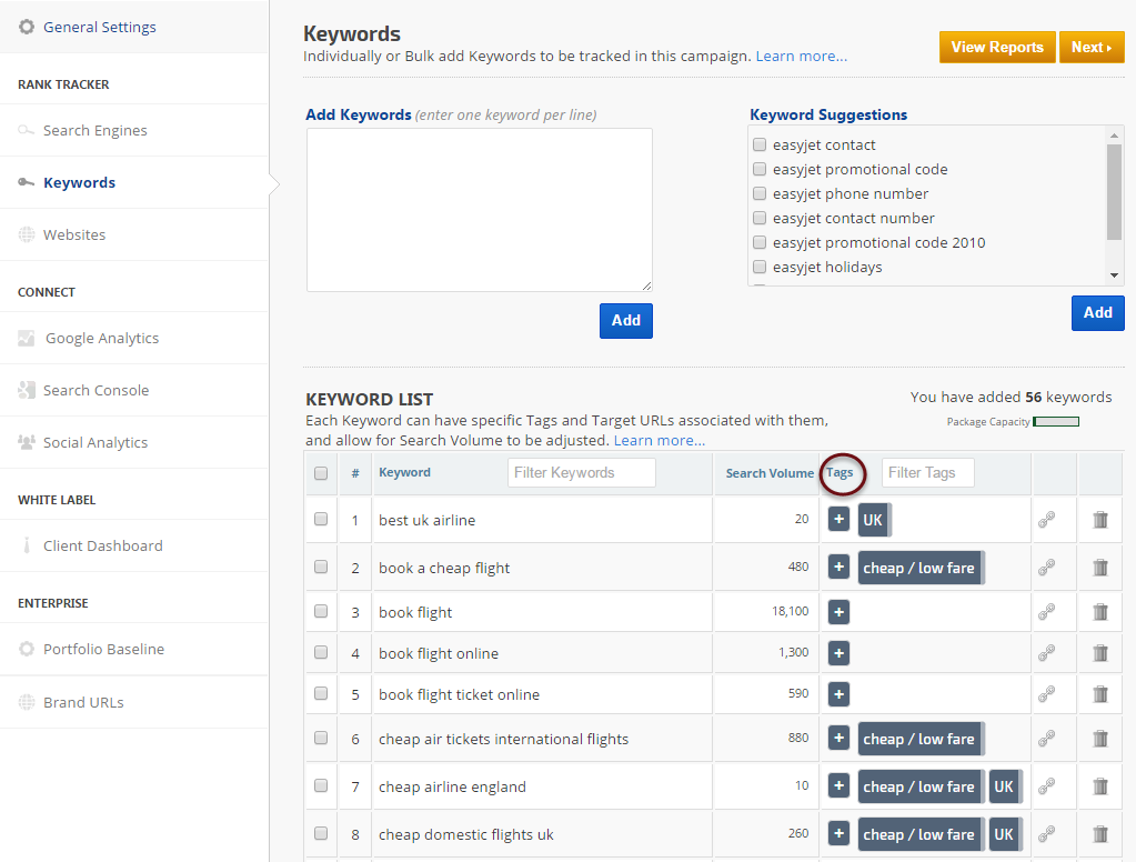 Keyword Tags