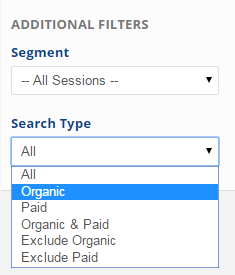 Select a Segment and Search Type