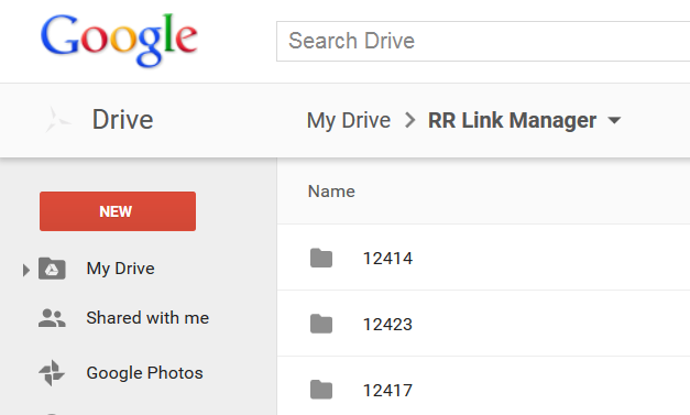Google Drive Link Folders