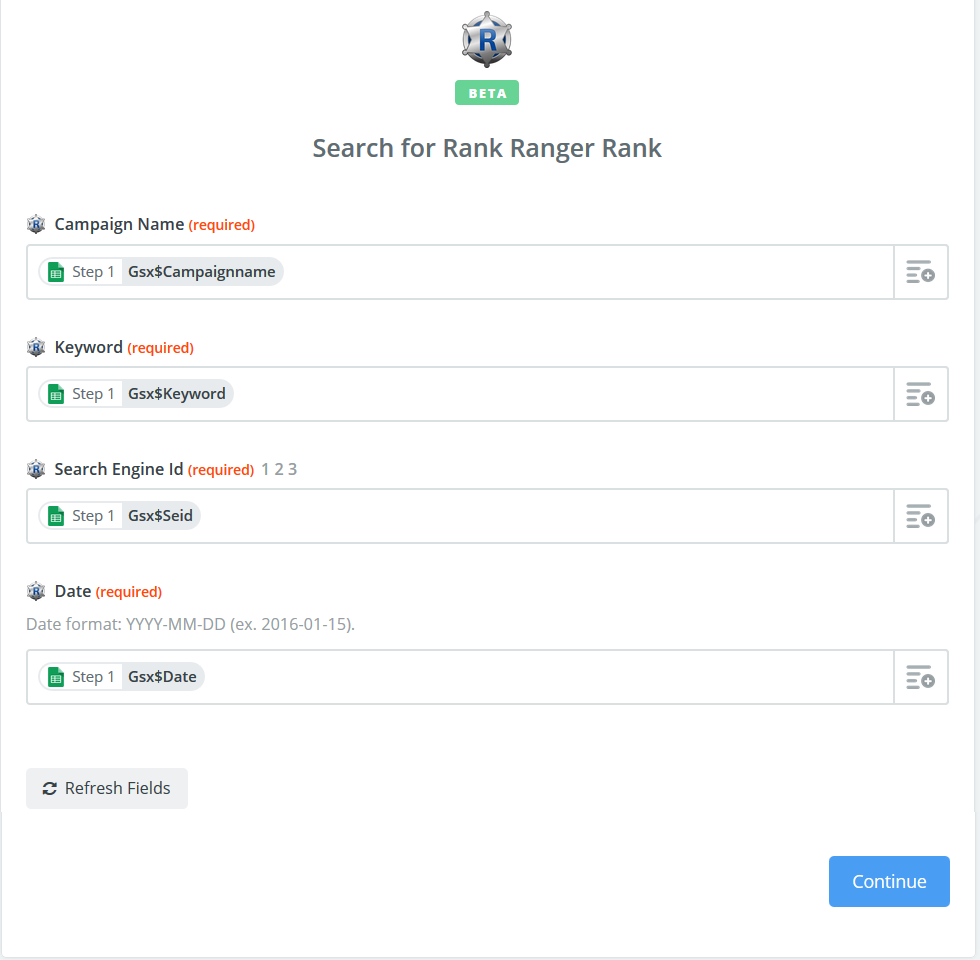 Select Rank Ranger Search data