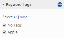 Brand Visibility Report Select Keyword Tags