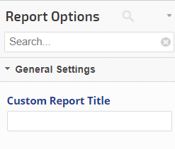 optional report title