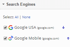 select search engines
