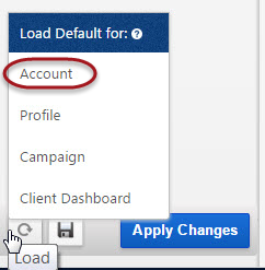 Account default settings