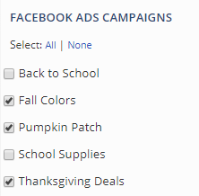 filter ads campaigns