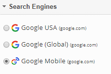 select a search engine