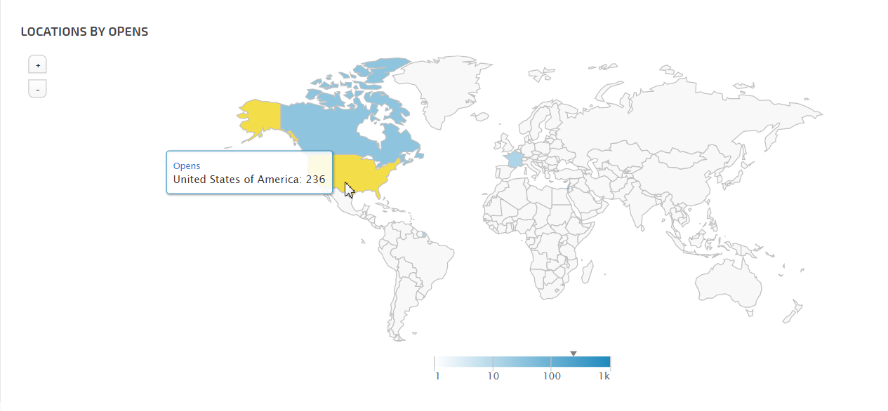 MailChimp Opens Geo-Location Map 