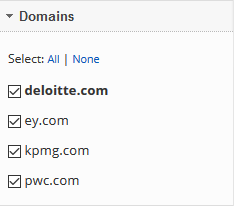 Select the Domains
