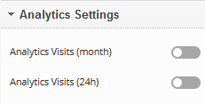 show or hide Google Analytics visits