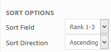 sort options