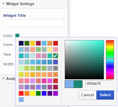 Widgets Color Palette 