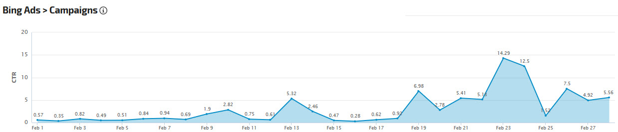 Bing Ads Campaigns Report Top Graph 