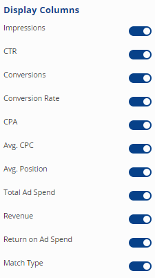 Display Columns