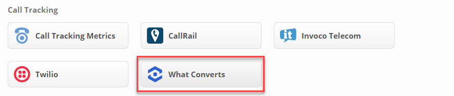 Authorized Connections WhatConverts Analytics Integration